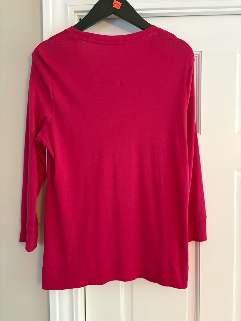 Talbots Women's Raspberry Button-Front Knit Top - Picture 2 of 4